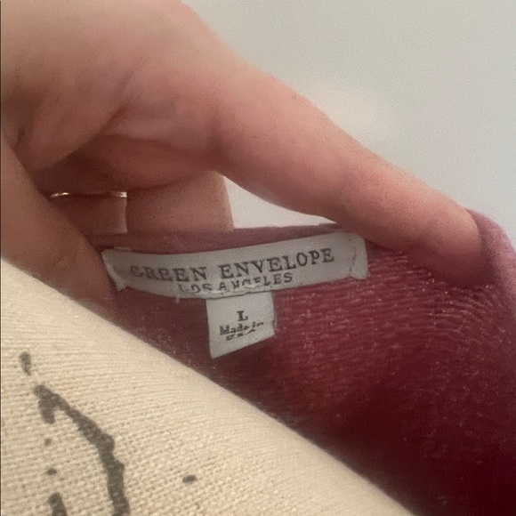 Green Envelope Los Angeles Rose Knit Top - Picture 2 of 3